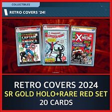 RETRO COVERS 2024-SR GOLD HOLO+RARE RED 20 CARD SET-TOPPS MARVEL COLLECT DIGITAL picture