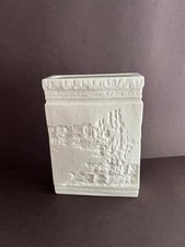 Rosenthal White Bisque rectangular vase - signed picture