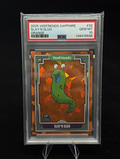 2025 Topps Chrome Sapphire VeeFriends Orange Refractor Slay'n Slug /25 PSA 10 picture