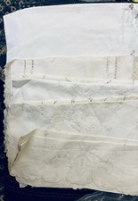 Lot of 9 Vintage Linen Table Runners with CUTWORK / EMBROIDERY & LACE picture