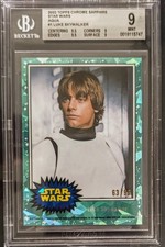 2022 Topps Star Wars Sapphire LUKE SKYWALKER #1 AQUA /99 BGS 9 MINT++ picture