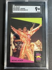 1991 ProSet Super Star MusiCards UK Michael Jackson #68 SGC 9 MT picture