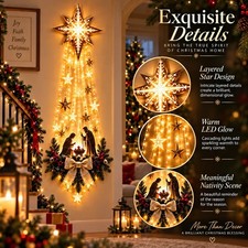 Bethlehem Star of Faith Lighted Nativity Wall Decor Christmas LED Religious Wall picture