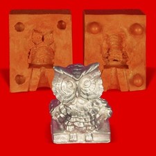 Tin mould silicone mould tin casting owl with book approx. 50 g pure tin picture