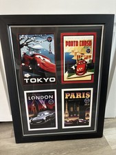 Framed Disney Pixar Cars 2 Lithograph Set 2011 World Grand Prix  picture