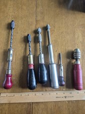 Vintage Lot Yankee Handyman Spiral Ratchet Screwdriver W/ Unbranded Chuck Handle picture