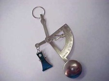 Handheld Pocket Silver 90 Degree Postal Scale Ounces Grams Scales Up to 4 Ounces picture