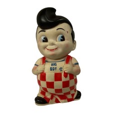 Vintage Bob's Vinyl Coin Bank Restaurant Advertising Figure - As Is picture