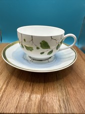 Raynaud Limoges Verdures Tea Cup & Saucer Set Christian Tortu France picture