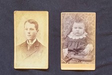 Lot of 2 Antique VT CDV Photos Gauvin Photographer Middlebury Vermont Late 1800s picture