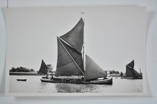 Thames Sailing Barge East Anglia Under Sail River Spritsail Barges VTG Photo picture