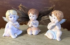 Set Of 3 Vintage HOMCO Angels /Cherubs Porcelain No 1430 Collectible picture