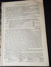 1886 train report NEW YORK NEW HAVEN & HARTFORD RAILROAD Williamsbridge Bronx NY picture