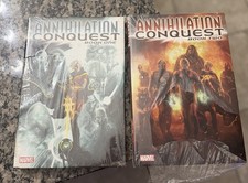 Marvel Annihilation Conquest Hardcover Book 1 & 2 Set BRAND NEW SEALED OOP picture
