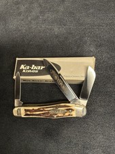 Vintage 1980 Ka-Bar NKCA 1 of 12,000 Stag Handle Stockman Pocket Knife picture