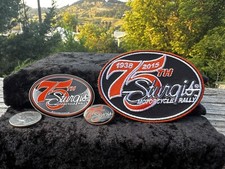 🏍️2015 75th Anniversary Sturgis Rally Vintage Pin, Patch Set W Free Sticker picture