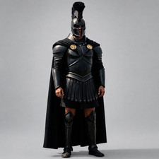 The Odyssey Helmet, Roman Centurion Armor Costume | Spartan Black Steel Armor picture