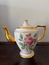 VINTAGE KINGWOOD USA PORCELAIN TEAPOT W/ ROSES picture