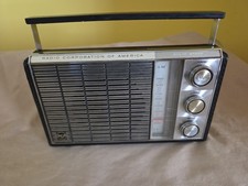 Vintage RCA Victor Globe Trotter Transistor AM Radio RJG42E Case WORKING Read picture