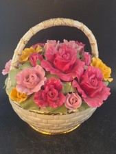 royal alber pocelain pld country roses applied flowers capodimonte style picture