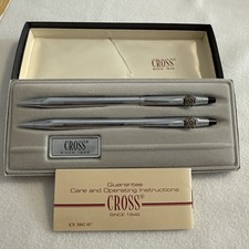 Vintage Rare Silver Cross 3501 Chrome Pen Pencil Veteran’s of Foreign War US picture