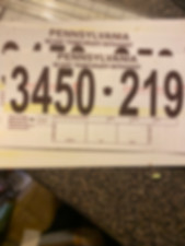 Pa temporary tag collectibles picture