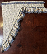 VTG JCPenney Country Cottage Farmhouse Chickens Duck Ruffle Curtain Valance Swag picture