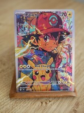 Ash + Pikachu Pokémon Card DISPLAY ART CARD picture