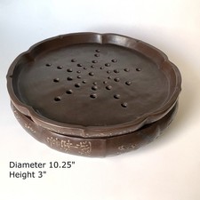 Vintage Yixing Purple Clay Tea Tray Chinese Gongfu Tea Table 10.25