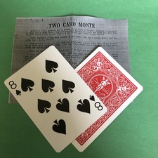 Two Card Monte Packet Trick - Vintage Bicycle Red / Blue Back Instructions New picture
