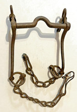 VINTAGE ANTIQUE WWI PRIMITIVE FORGED MILITARY CAVALRY HORSE MOUTH BIT SHANKS picture