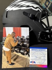 Jalen Hurts F/S Replica Eagles Eclipse Alternate Speed Helmet PSA. picture