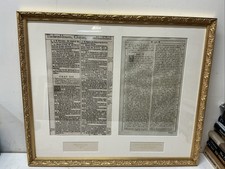 Antique 1611 KJV First Edition Ezekiel Leaf/1790 Royal Cyrillic Pulpit Bible Pr picture