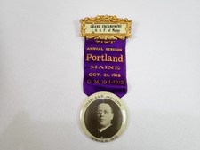 Vintage 1915 IOOF Grand Encampment Maine Ribbon Pin Charles E. Jackson Portland picture