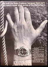Rolex Explorer Original 1966 Vintage Print Ad The Matterhorn Wall Art picture