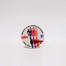 1984 Los Angeles Olympics Pinback Button, Games of the XXIII Olympiad, Good/Very picture
