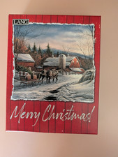 Lang ~ Sleigh Ride Coming Home For Christmas Boxed Cards & Envelopes/Linen NEW picture