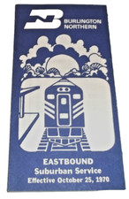 OCTOBER 1970 BURLINGTON NORTHERN SUBURBAN SERVICE PUBLIC TIMETABLE picture