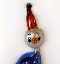 Vtg De Carlini Duck/Sailor Blown Glass Ornament Colorful Hand Painted Italy VGVC picture