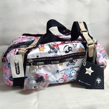 LeSportsac x Tokidoki Citta Rosa Pink Boston Shoulder Handbag Large Base picture