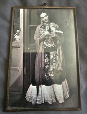 Vintage Lamina Portrait of Frida Kahlo Mexican Artist Made in Mexico picture