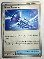 glass trumpet 110/131 trainer item pokemon tcg fresh pack NM 9.0 picture