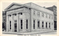 E87/ Carrollton Ohio Postcard Carroll County c1940s Cummings Bank Company 10 picture