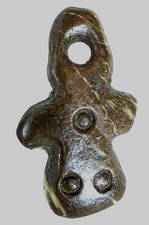 Ancient Carthage Punic Carved Gemstone Pendant Amulet Tanit Astral Idol Wheel picture