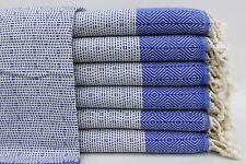 Chic Shawl, Soft Sarong, Peshtemal, Sax Blue Diamond Towel, 40