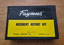 Vintage 1950's Era Faymus Accident Report Kit, CHP, Police, Sheriff, LEO picture