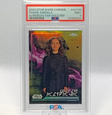 Padmé Amidala  /50 2024 Topps Chrome Star Wars Gold Refractor #AV130 PSA MINT 9 picture