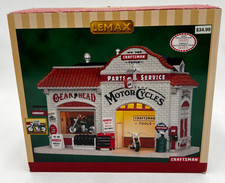 Lemax Gear Head Vintage Motorcycles 35589 Craftsman Sears Exclusive Lighted picture