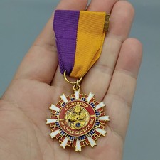 Vintage 1995-1996 Lions Club Taiwan MD 300 Plum Blossom Medal Maw-Hsiung Wang picture
