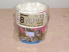 VINTAGE 1991 BATMAN PARTY 8 ICE CREAM CUPS  NEW OLD STOCK picture